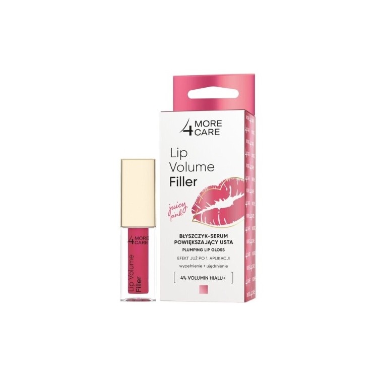 More 4 Care Lip Volume Filler Lipgloss – serum Juicy Pink 4,8 g