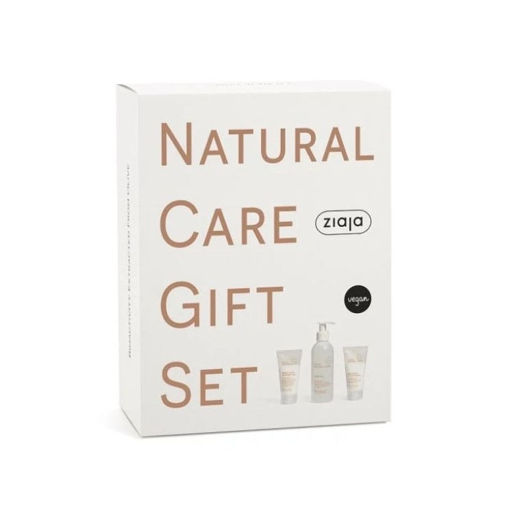Ziaja Natural Care Geschenkset Nachtgesichtscreme 50 ml + Tagesgesichtscreme 50 ml + Gesichtsreinigungsgel 200 ml