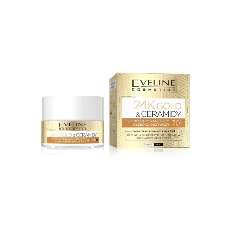 Eveline 24K Gold & Ceramides Konzentrierte Gesichtscreme 70+ Tiefenpflegend 50 ml