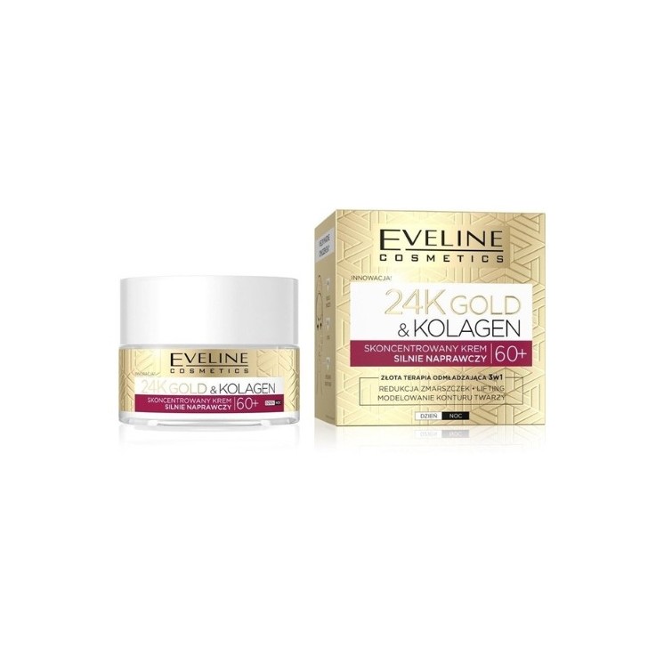Eveline 24K Gold & Collagen Concentrated Face Cream 60+ Stark reparierend 50 ml