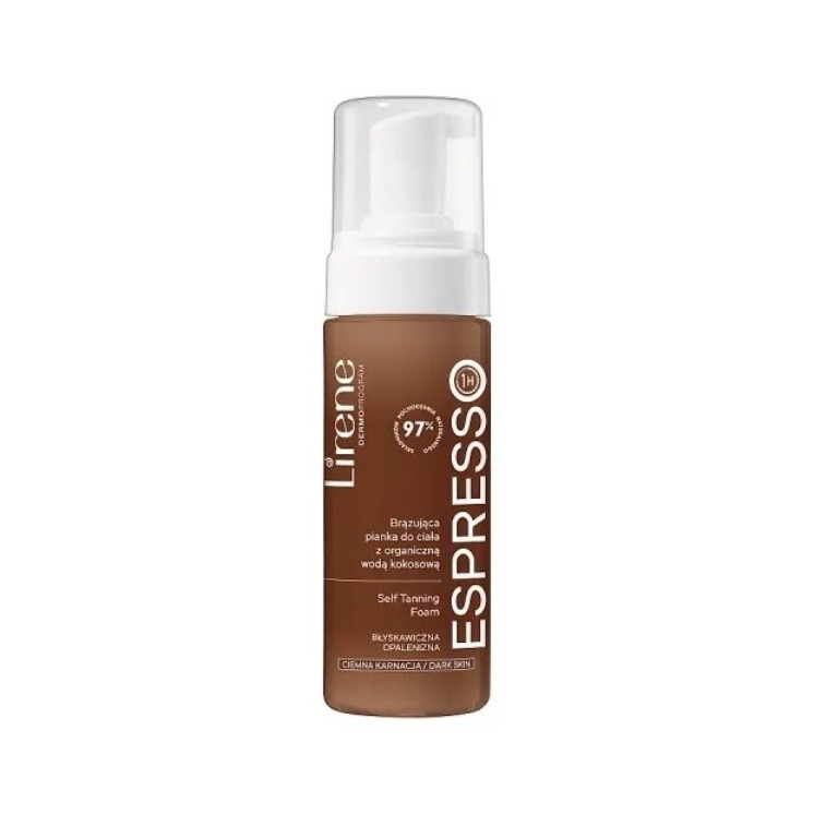 Lirene Self Tanning Foam bronzing body foam with organic coconut water Espresso 150 ml