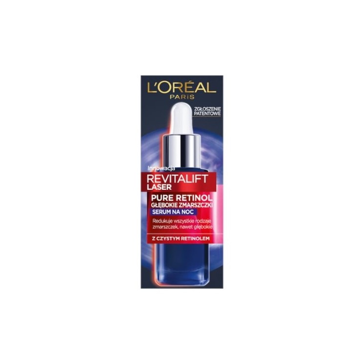 L'oreal Revitalift Laser Pure Retinol Wrinkle Reducing Face Serum for Night 30 мл