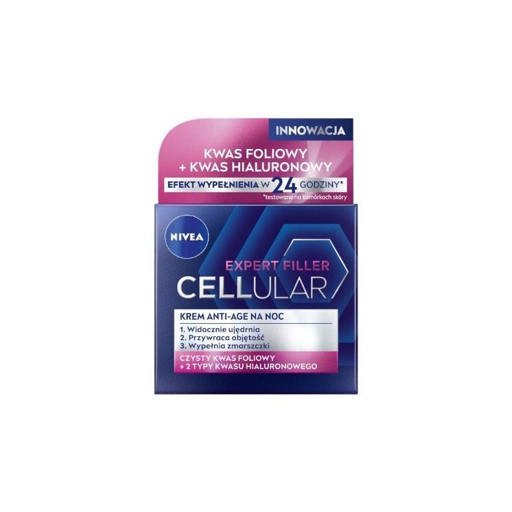 Nivea Hyaluron Cellular Filler + Firming Нічний крем для обличчя проти зморшок 50 мл