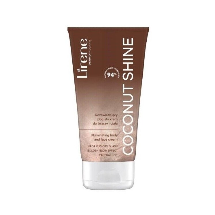 Lirene illuminating golden Coconut Shine body and face cream 150 ml