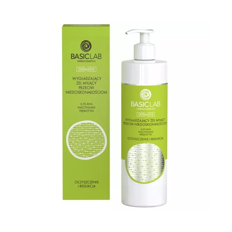 BasicLab Dermatis glättendes Gesichtsreinigungsgel gegen Unreinheiten 5 % BHA 300 ml