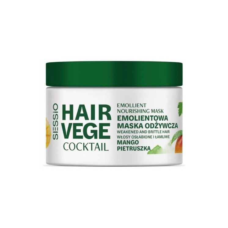 Sessio Hair Vege Cocktail emollient nourishing hair mask Mango and Parsley 250 g