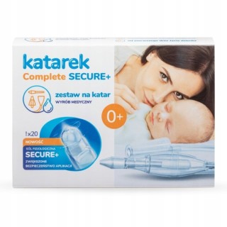 Набір Katarek Complete Secure+ Runny nose kit: аспіратор для пилососа та 20 пляшок фізіологічного розчину