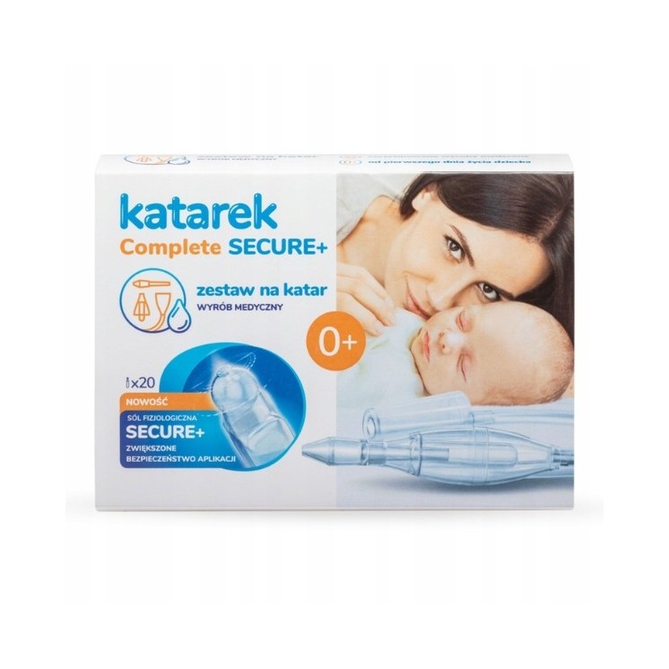 Набір Katarek Complete Secure+ Runny nose kit: аспіратор для пилососа та 20 пляшок фізіологічного розчину