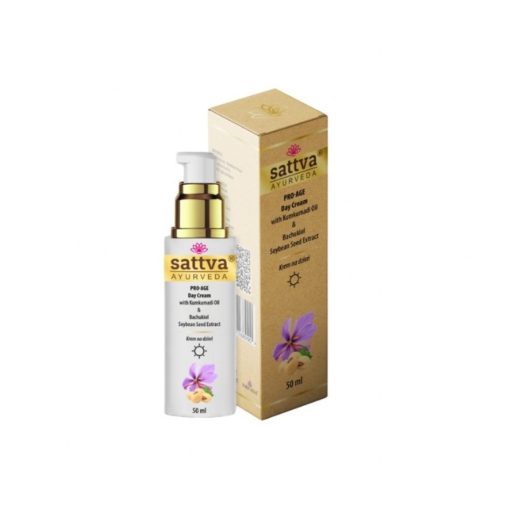 Sattva Ayurveda Pro Age Day face cream with Kumkumadi oil and Bakuchiol 50 ml