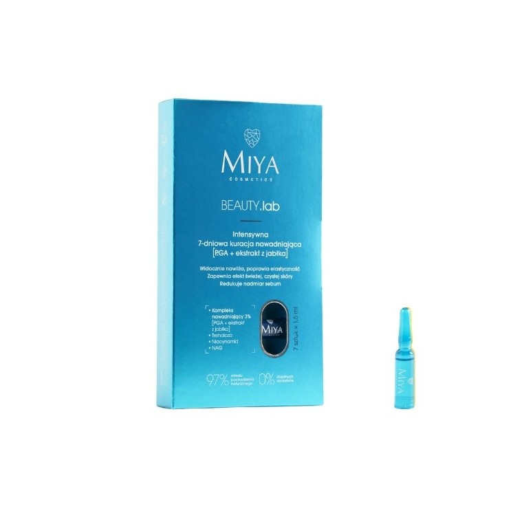 Miya BEAUTY .lab intensive 7-day facial hydration treatment PGA and apple extract 5 ml