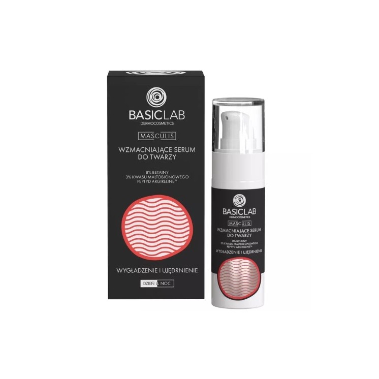 BasicLab Masculis versterkend Serum Verzachtend en verstevigend voor mannen 8% Betaïne, 3% Maltobionzuur 30 ml