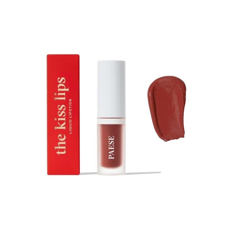 Paese The Kiss Lips Matte romige vloeibare lippenstift 04 Rusty Red 3,4 ml