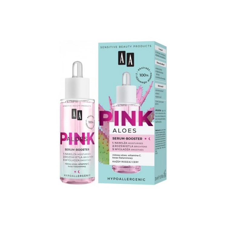 AA Aloes Pink Serum – Gesichts-Booster mit Hyaluronsäure 30 ml