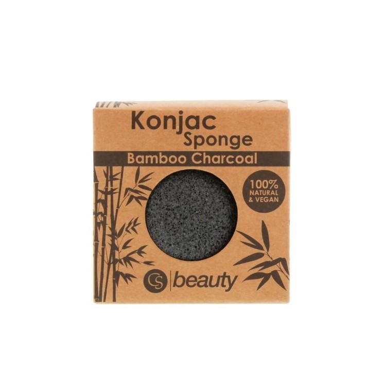 CS Beauty Konjac Bamboo & Houtskoolspons 1 stuk