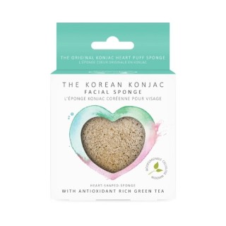 The Konjac Sponge Company Gąbka Konjac Serce Green Tea 1 sztuka