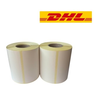 DHL verzendlabel wit, 102 mm x 210 mm, 210 etiketten op rol, 25 mm kern, ECO thermisch, duurzaam 2-pack