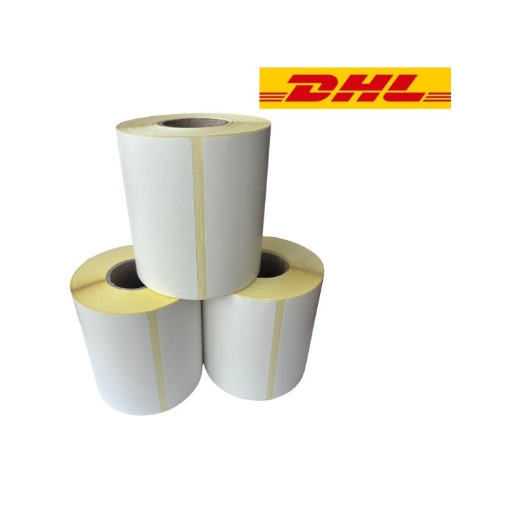 DHL shipping label white, 102 mm x 210 mm, 210 labels on a roll, 25 mm core, ECO thermal, durable 3-pack