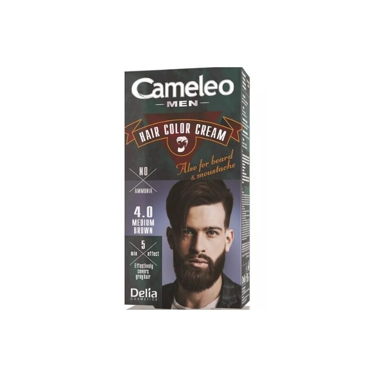 Delia Cameleo Men Haar- en baardverf voor mannen Medium Brown 30 ml