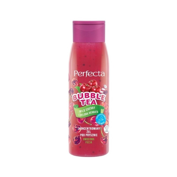 Perfecta Bubble Tea geconcentreerde Wild Cherry Douchegel + Groene Thee 400 ml