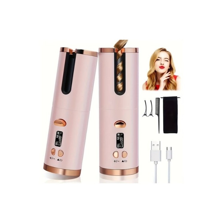 Акумуляторна автоматична плойка Pink 1 шт