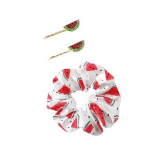 Set haaraccessoires: Haarband + 2 watermeloenhaarspelden