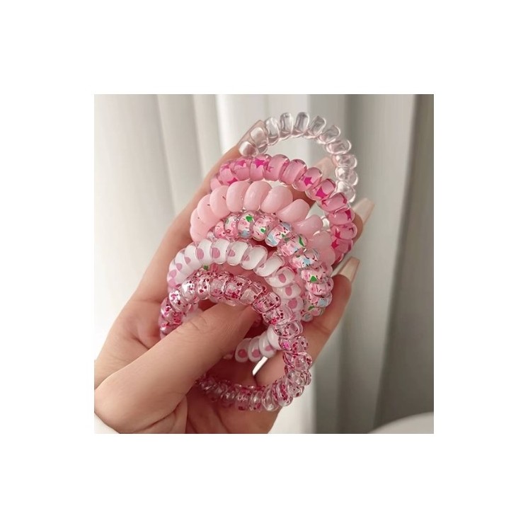 Set van 6 Pink Mix haarbanden