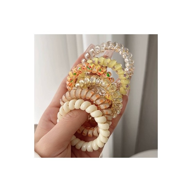 Set mit 6 Haarbändern in Yellow Mix