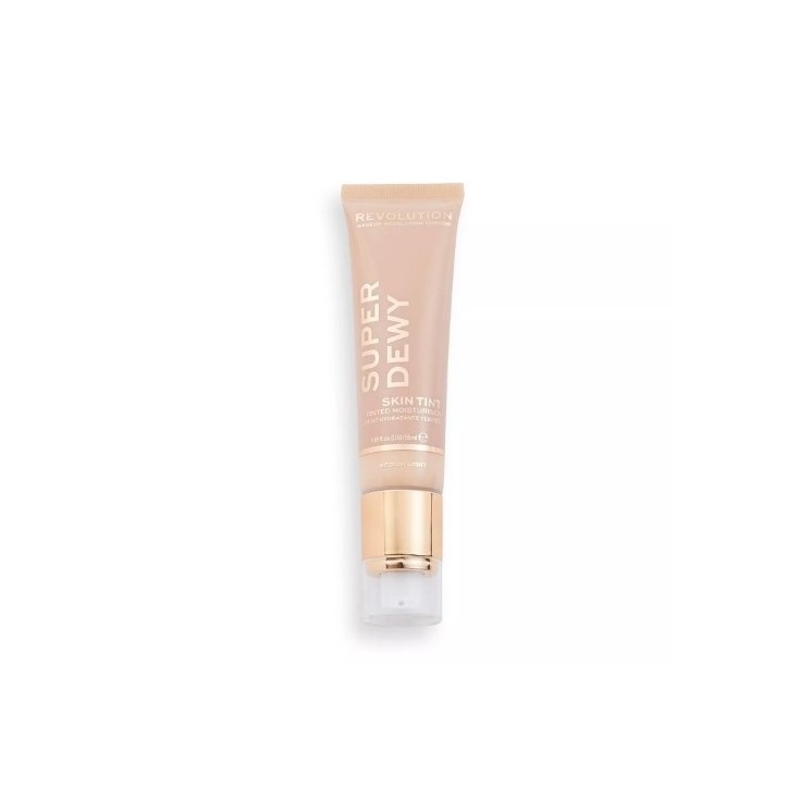 Makeup Revolution SuperDewy Coloring Feuchtigkeitsspendende Gesichtscreme Medium Light 50 ml