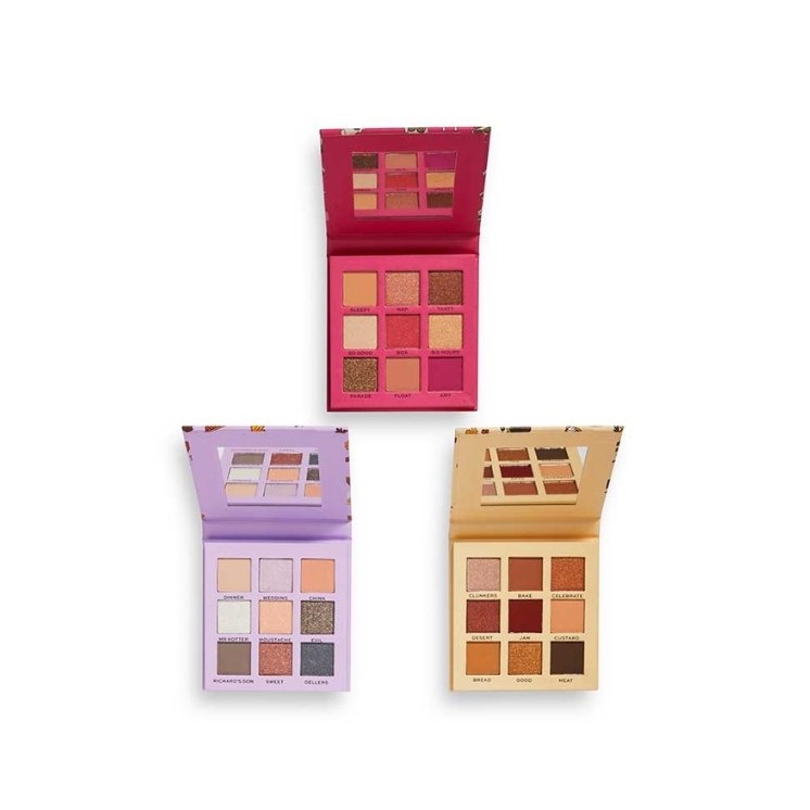 Makeup Revolution x Friends Set of 3 Palettes for 9 Giving's Eyes eye shadows
