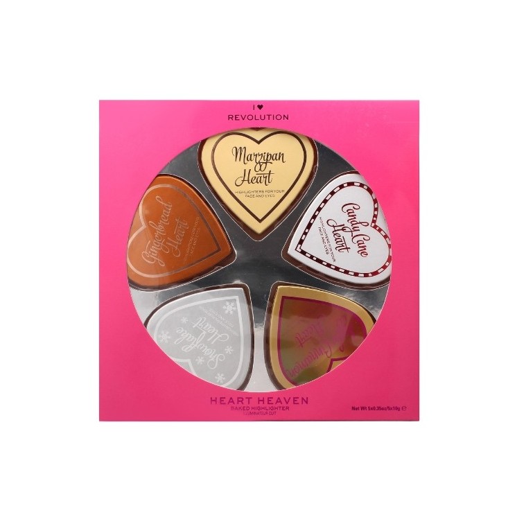 Набір Makup Revolution I Heart Revolution із 5 хайлайтерів для обличчя