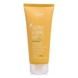 Ziaja Coconut & Orange Vibes Shampoing hydratant et rafraîchissant pour cheveux 200 ml