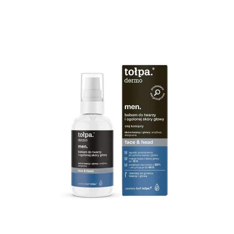 Tołpa Dermo Men Face&Head Balm für Gesicht und rasierte Kopfhaut 75 ml