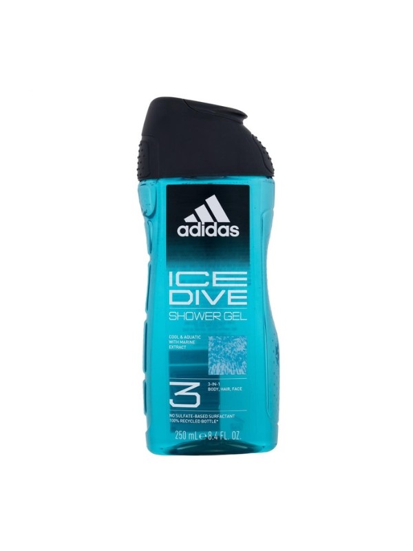 Adidas Żel pod prysznic dla mężczyzn 3in1 Ice Dive 250 ml