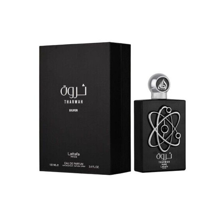 Lattafa Tharwah Silver Eau de Parfum for Men 100 ml
