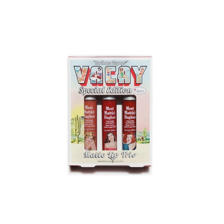 theBalm Meet Matte Hughes Trio Kit Vacay Набір з трьох матових помад
