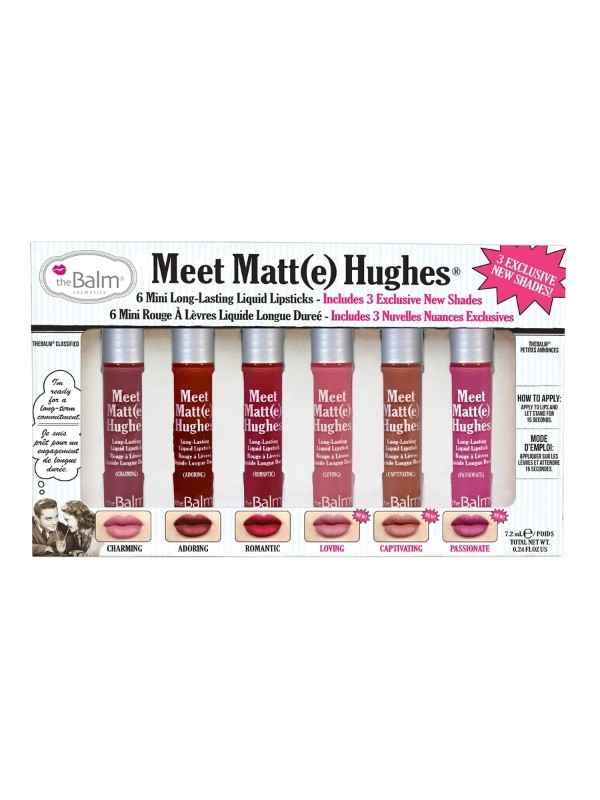 theBalm Meet Matte Hughes Mini Kit Zestaw sześciu matowych Pomadek