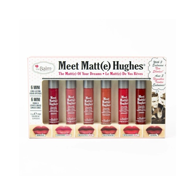 theBalm Meet Matte Hughes Mini Kit Liquid Lipstick Set /12/