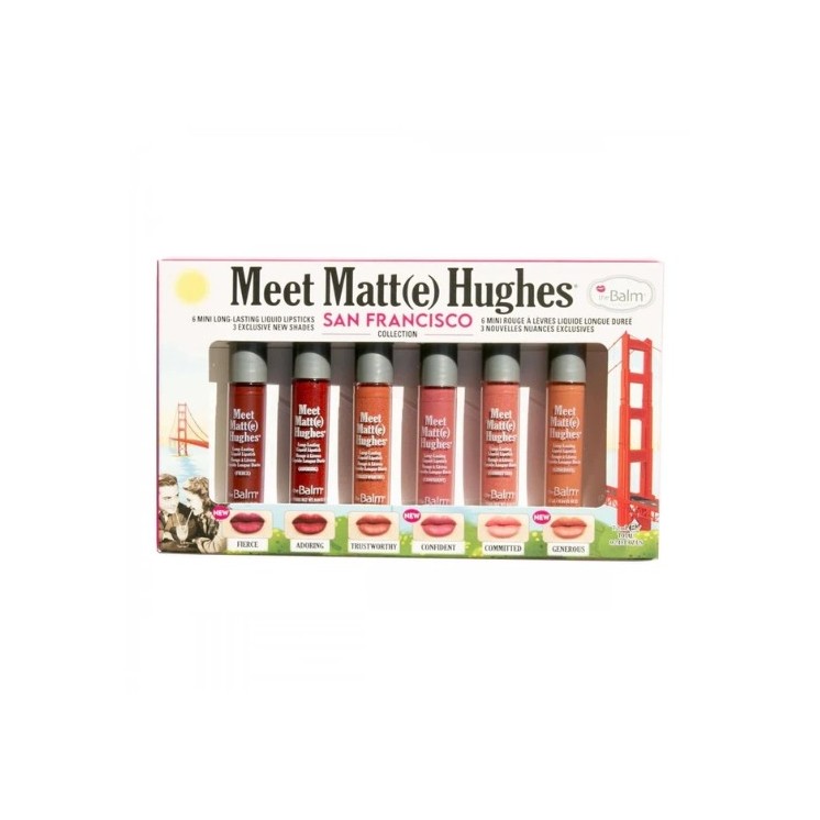 theBalm Meet Matte Hughes Mini Kit San Francisco Set mit sechs Lippenstiften