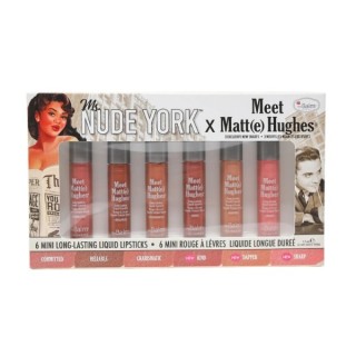 theBalm Meet Matte Hughes Mini Kit Miss Nude York Zestaw sześciu matowych Pomadek