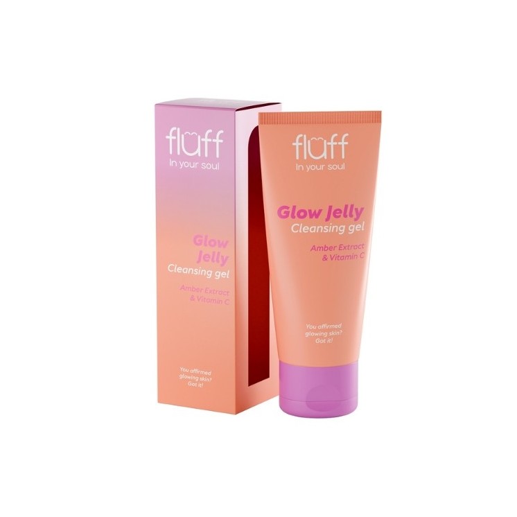 Fluff In Your Soul Glow Jelly Gezichtsreinigingsgel met amberextract en vitamine C 100 ml