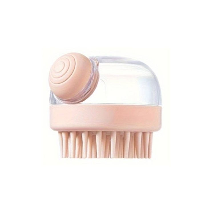 Multifunctionele siliconen Hoofdmassager Pink Light shampoodispenser, 1 stuk