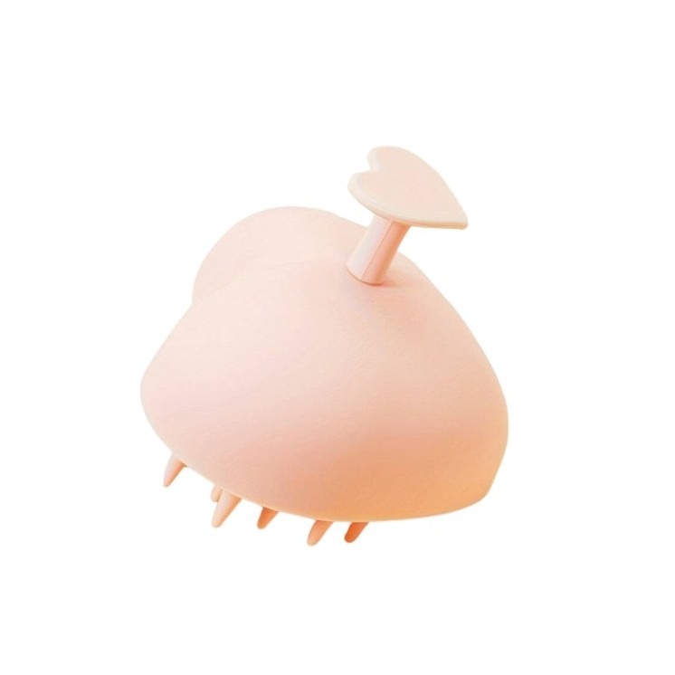 Масажна щітка для шкіри голови Light Pink Heart, 1 шт