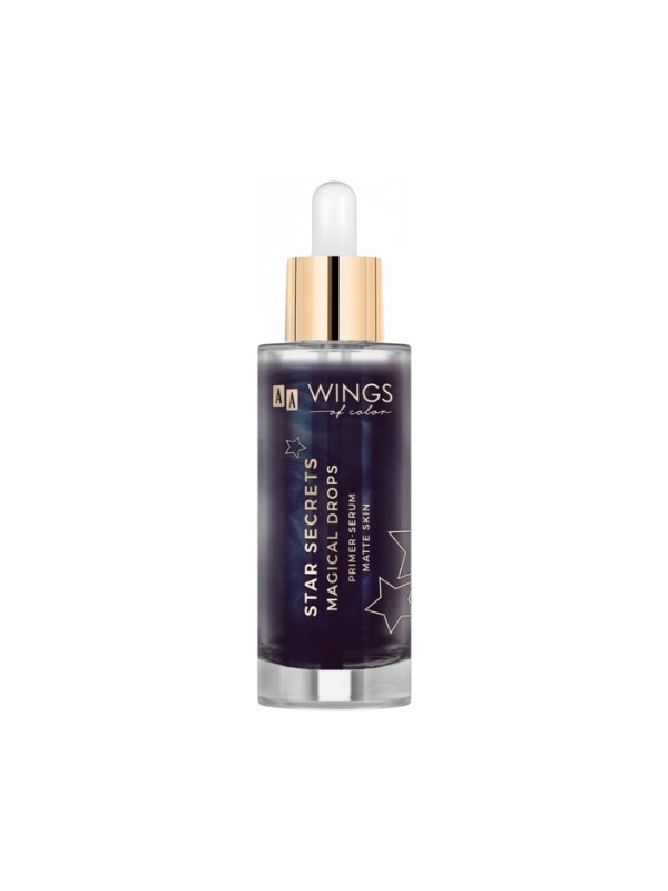 AA Wings of Color STAR SECRETS Black Magical Drops matująca Baza-serum do twarzy 30 ml