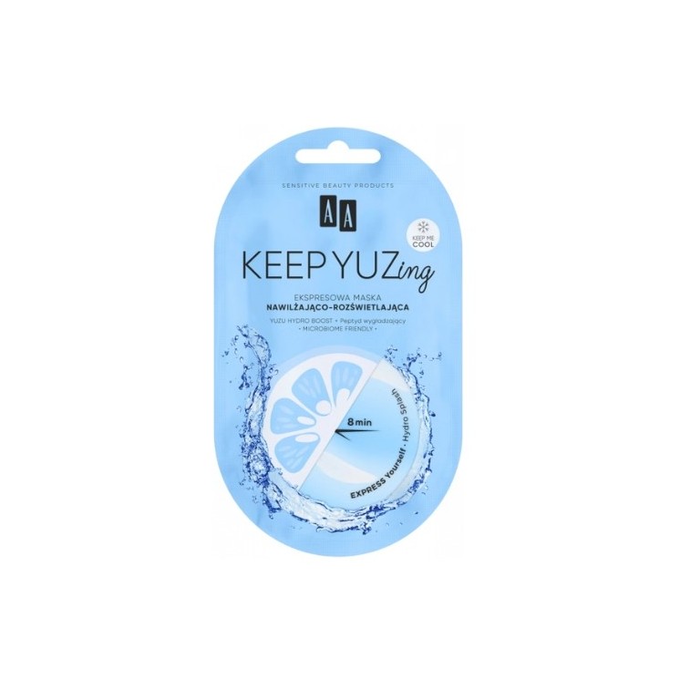 AA Keep Yuzing Hydro Splash hydraterend en verhelderend gezichtsmasker 7 ml