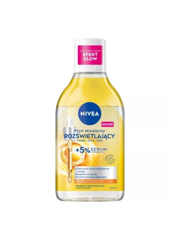 Nivea rozśiwetlający Płyn micelarny z 5% serum 400 ml