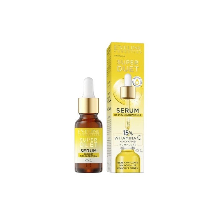 Eveline Super Duet Serum gegen Pigmentflecken, 15 % Vitamin C, 18 ml