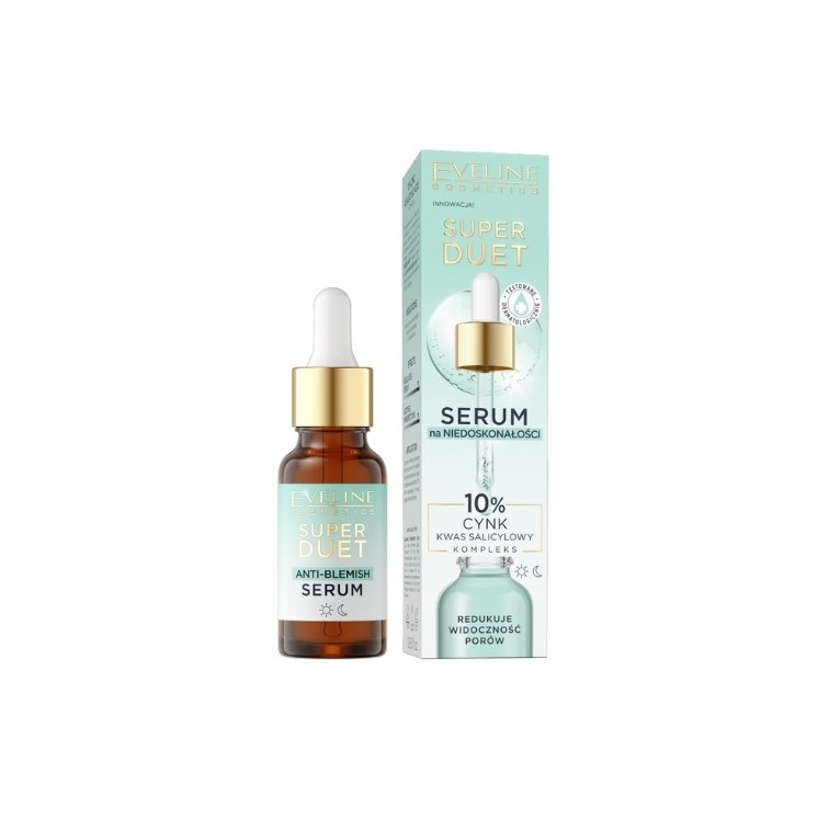 Eveline Super Duet Serum for imperfections Salicylic acid 10% and Zinc 18 ml