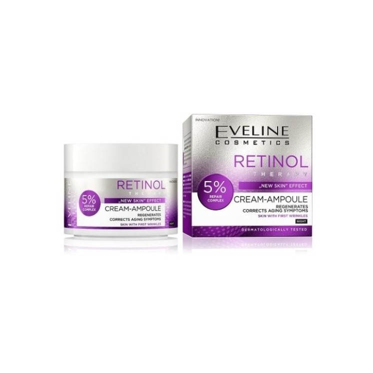 Eveline Retinol Therapy „New Skin“ Effect Regenerierende Gesichtscreme Ampulle 50 ml
