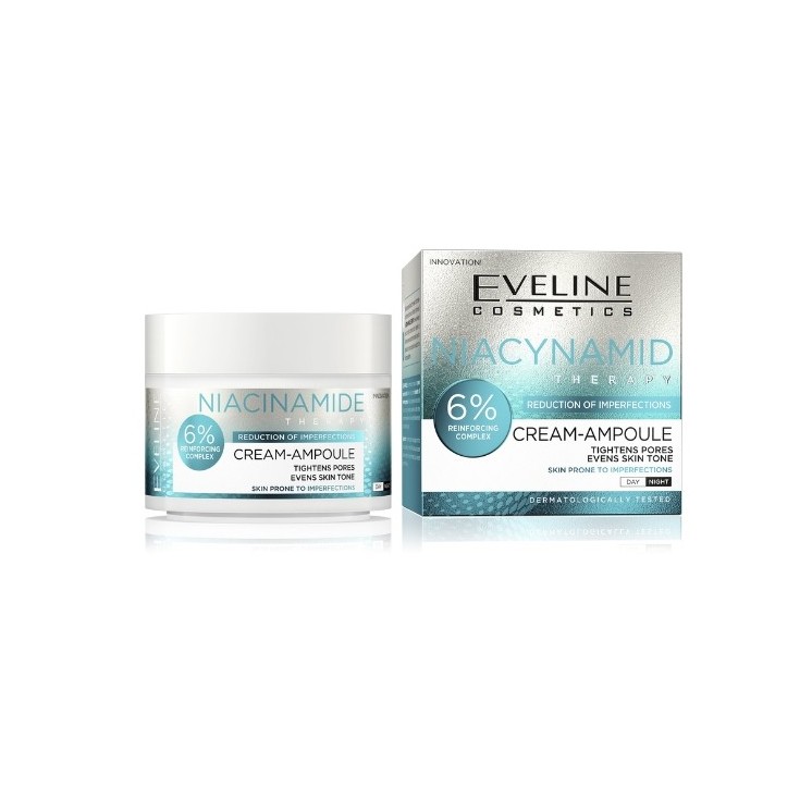 Eveline Niacinamid Therapy Gesichtscreme-Ampulle Reduzierung von Unvollkommenheiten 50 ml