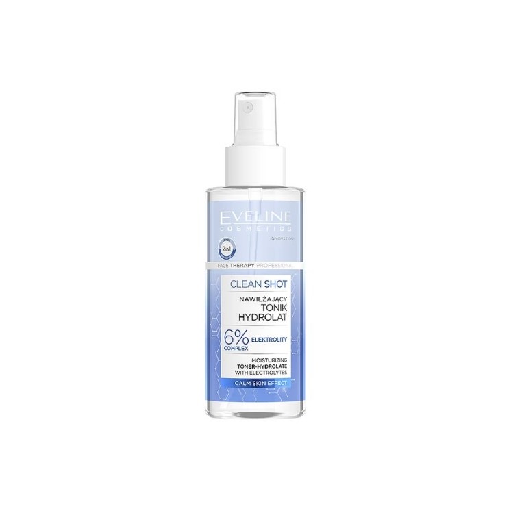 Eveline Clean Shot hydraterende Tonic-hydrolaat met 5 % elektrolytencomplex 150 ml